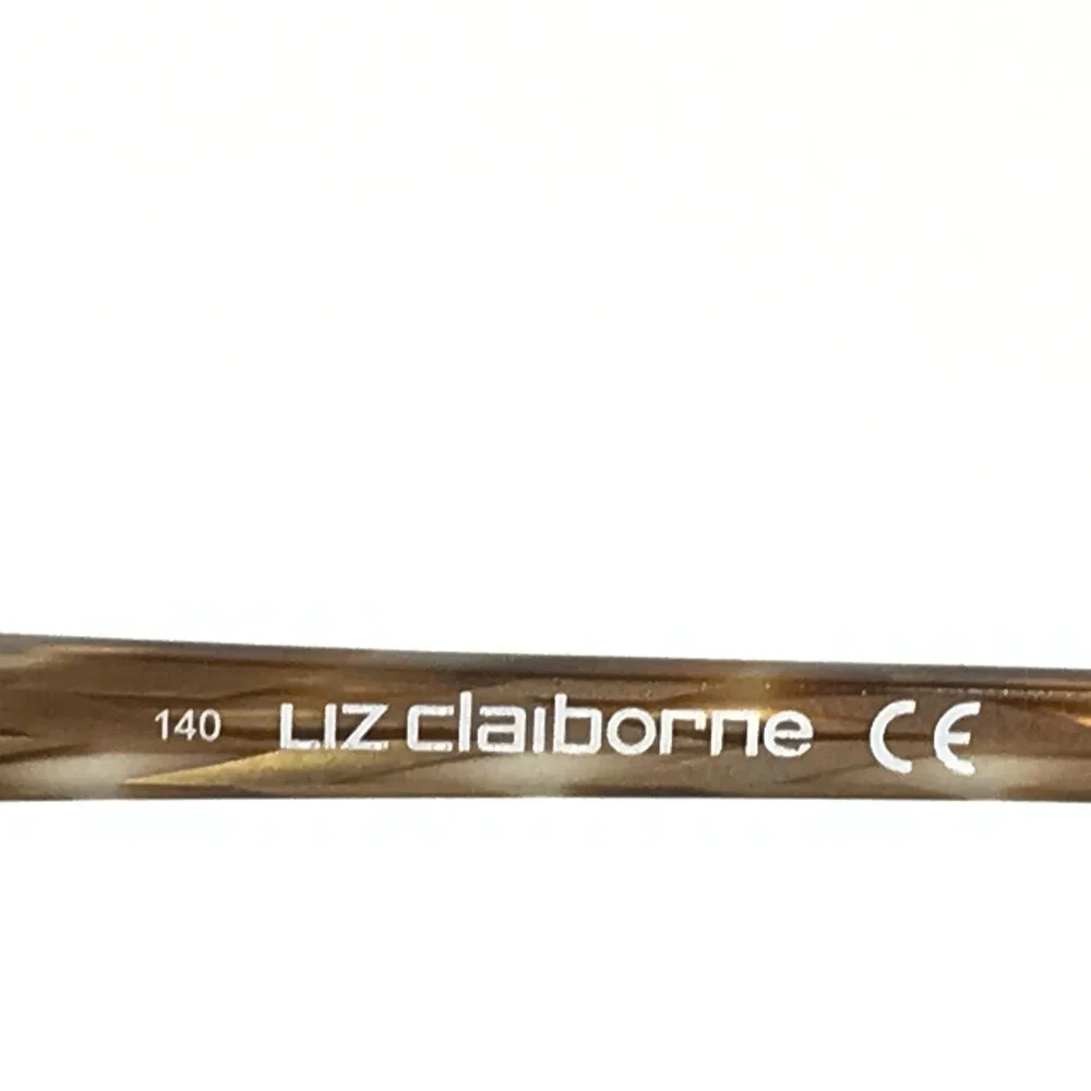 Liz Claiborne Eyeglasses Frames L015 0RF4 Brown Gold Cat Eye Half Rim 55-17-140